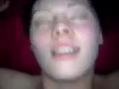 Busty girlfriend I fuck Rachel's missionary position as she cums several times.